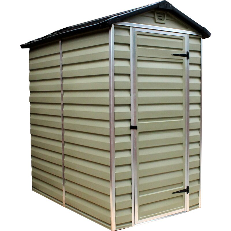 Home Essence Skylight 4 Ft. W x 6 Ft. D Apex Plastic Shed 
